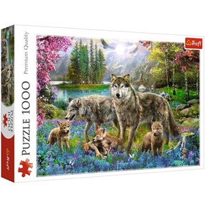 Trefl (10558) - "Wolf Family" - 1000 pieces puzzle