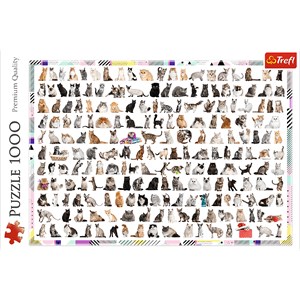 Trefl (10498) - "208 cats" - 1000 pieces puzzle