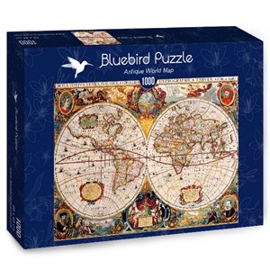 Bluebird Puzzle (70246) - "Antique World Map" - 1000 pieces puzzle