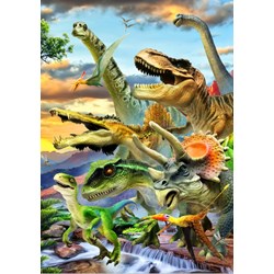 Bluebird Puzzle (70287) - "Dino Sunset" - 1000 pieces puzzle
