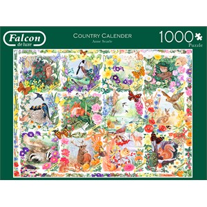 Falcon (11190) - "Country Calendar" - 1000 pieces puzzle