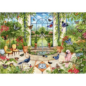 Falcon (11255) - Debbie Cook: "Butterfly Conservatory" - 1000 pieces puzzle