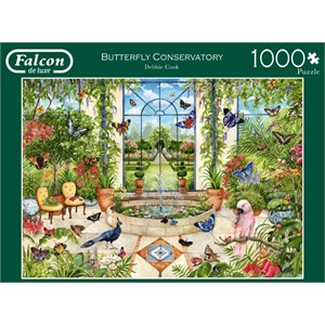 Falcon (11255) - Debbie Cook: "Butterfly Conservatory" - 1000 pieces puzzle