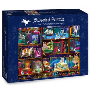 Bluebird Puzzle (70313) - Alixandra Mullins: "Library Adventures in Reading" - 1000 pieces puzzle