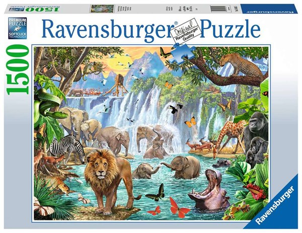 Ravensburger (16461) - "Waterfall Safari" - 1500 pieces puzzle