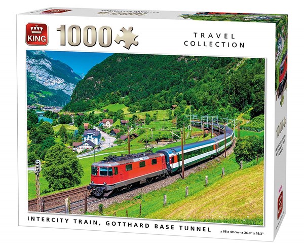 King International (05716) - "Intercity Train, Gotthard Base Tunnel" - 1000 pieces puzzle