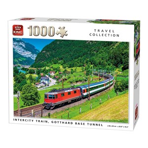 King International (05716) - "Intercity Train, Gotthard Base Tunnel" - 1000 pieces puzzle