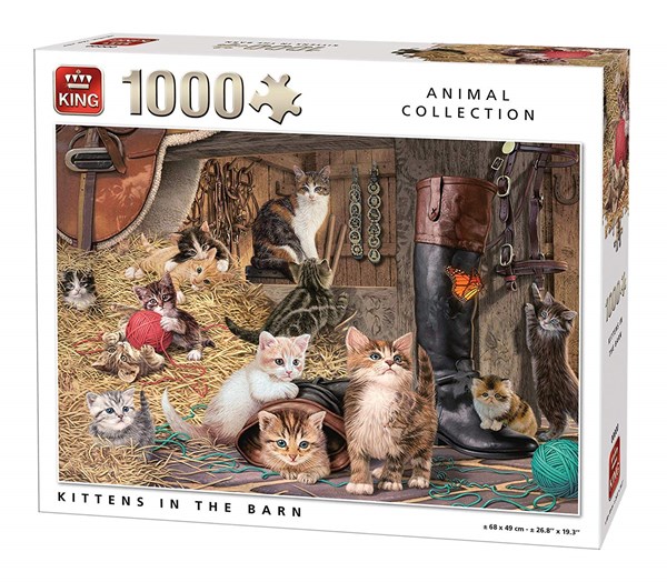 King International (05700) - "Kittens in the Barn" - 1000 pieces puzzle
