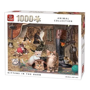 King International (05700) - "Kittens in the Barn" - 1000 pieces puzzle