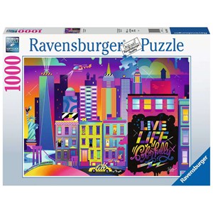 Ravensburger (16454) - "Live Life Colorfully, NYC" - 1000 pieces puzzle