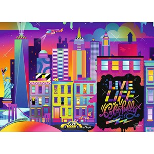 Ravensburger (16454) - "Live Life Colorfully, NYC" - 1000 pieces puzzle
