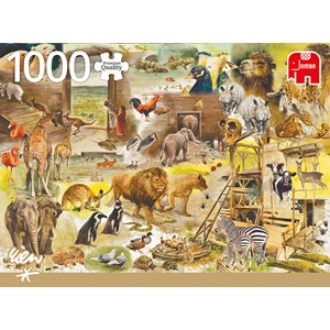 Jumbo (18854) - Rien Poortvliet: "Building Noah’s Ark" - 1000 pieces puzzle