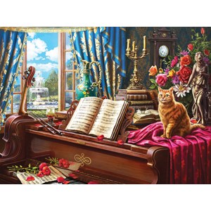 SunsOut (42936) - "Grand Piano Cat" - 1000 pieces puzzle
