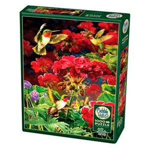 Cobble Hill (80091) - "Ruby Geraniums" - 1000 pieces puzzle