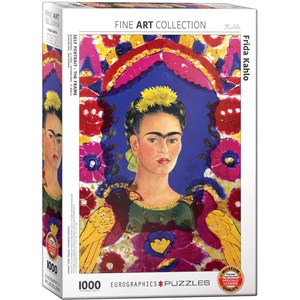 Eurographics (6000-5425) - Frida Kahlo: "Frida Kahlo, Self Portrait" - 1000 pieces puzzle