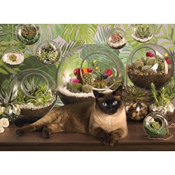 Cobble Hill (80049) - "Terrarium Cat" - 1000 pieces puzzle