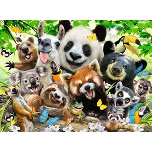 Ravensburger (12893) - "Wildlife Selfie" - 300 pieces puzzle