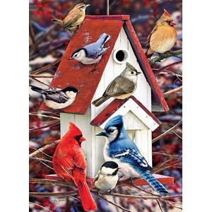 Cobble Hill (80122) - "Winter Birdhouse" - 1000 pieces puzzle