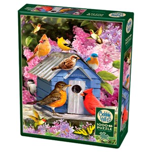 Cobble Hill (80153) - "Spring Birdhouse" - 1000 pieces puzzle