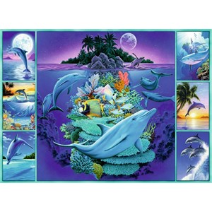 Ravensburger (13191) - "Dolphin Collage" - 300 pieces puzzle