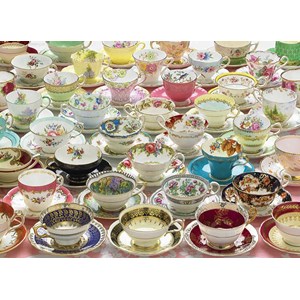 Cobble Hill (80084) - "More Teacups" - 1000 pieces puzzle