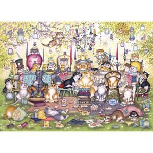 Gibsons (G6259) - Linda Jane Smith: "Mad Catter's Tea Party" - 1000 pieces puzzle