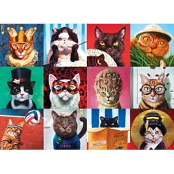 Eurographics (6000-5522) - Lucia Heffernan: "Funny Cats" - 1000 pieces puzzle