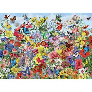 Cobble Hill (80032) - Barbara Behr: "Butterfly Garden" - 1000 pieces puzzle