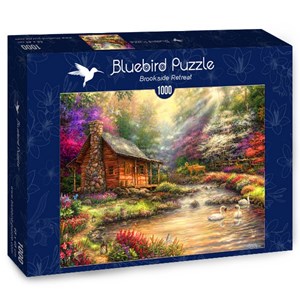 Bluebird Puzzle (70206) - Chuck Pinson: "Brookside Retreat" - 1000 pieces puzzle