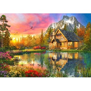 Bluebird Puzzle (70164) - Dominic Davison: "The Mountain Cabin" - 1000 pieces puzzle