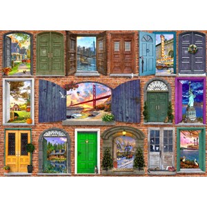 Bluebird Puzzle (70116) - Dominic Davison: "Doors of USA" - 2000 pieces puzzle