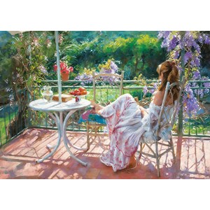 Educa (16747) - Vicente Romero: "Among Wisterias" - 1000 pieces puzzle