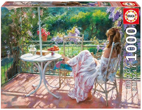 Educa (16747) - Vicente Romero: "Among Wisterias" - 1000 pieces puzzle