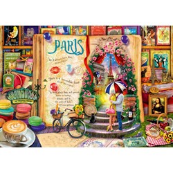 Bluebird Puzzle (70239) - Aimee Stewart: "Life is an Open Book Paris" - 1000 pieces puzzle