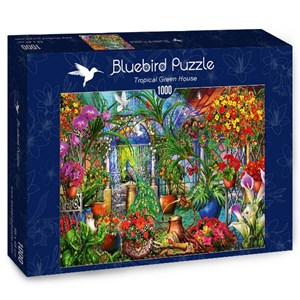 Bluebird Puzzle (70248) - Ciro Marchetti: "Tropical Green House" - 1000 pieces puzzle