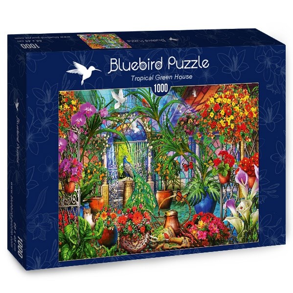 Bluebird Puzzle (70248) - Ciro Marchetti: "Tropical Green House" - 1000 pieces puzzle