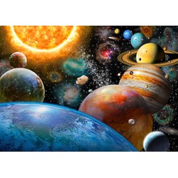 Bluebird Puzzle (70110) - Adrian Chesterman: "Planets and Their Moons" - 500 pieces puzzle