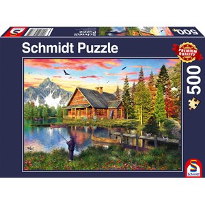 Schmidt Spiele (58371) - "Fishing at the Lake" - 500 pieces puzzle