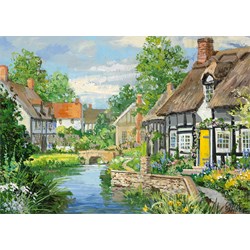 Falcon (11289) - "Riverside Cottages" - 500 pieces puzzle