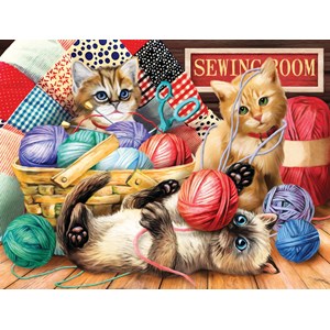 SunsOut (28935) - Tom Wood: "Kitties Fun Time" - 500 pieces puzzle