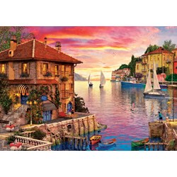 Art Puzzle (5374) - "The Mediterranean Harbour" - 1500 pieces puzzle