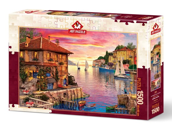Art Puzzle (5374) - "The Mediterranean Harbour" - 1500 pieces puzzle