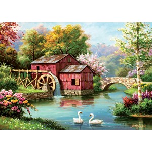 Art Puzzle (5188) - "The Old Red Mill" - 1000 pieces puzzle