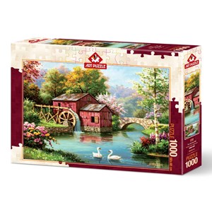 Art Puzzle (5188) - "The Old Red Mill" - 1000 pieces puzzle