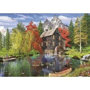 Art Puzzle (4550) - "Fishing by the Mill" - 1500 pieces puzzle