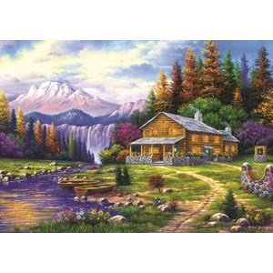 Art Puzzle (4230) - "Sunset on the Mountains" - 1000 pieces puzzle