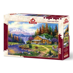 Art Puzzle (4230) - "Sunset on the Mountains" - 1000 pieces puzzle