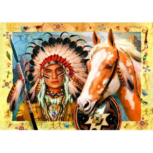 Bluebird Puzzle (70284) - "Indian Chief" - 1500 pieces puzzle