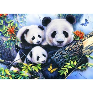 Bluebird Puzzle (70079) - "Panda Family" - 1000 pieces puzzle