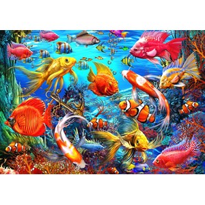 Bluebird Puzzle (70192) - Ciro Marchetti: "Tropical Fish" - 1500 pieces puzzle